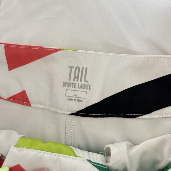 Tail White Label Womens 2 Skirt Skort Geometric Green Pink Golf Tennis Pockets - Picture 5 of 10